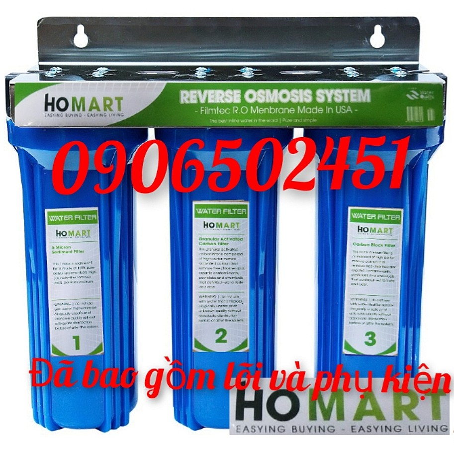 [FREESHIP 99K]_BỘ LỌC NƯỚC SINH HOẠT 3 CẤP LY 10ICNH TRONG