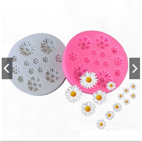Khuôn Silicone Tạo Hình Hoa Cúc nhí 13 Bông ,Làm Bánh
