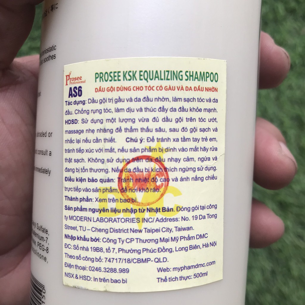 🔋Prosee-Taiwan⛱Dầu gội hạn chế gàu da đầu nhờn KSK Prosee Equalizing Shampoo Prosee 500ml