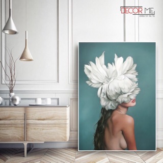 Tranh canvas cô gái nghệ thuật 60x90