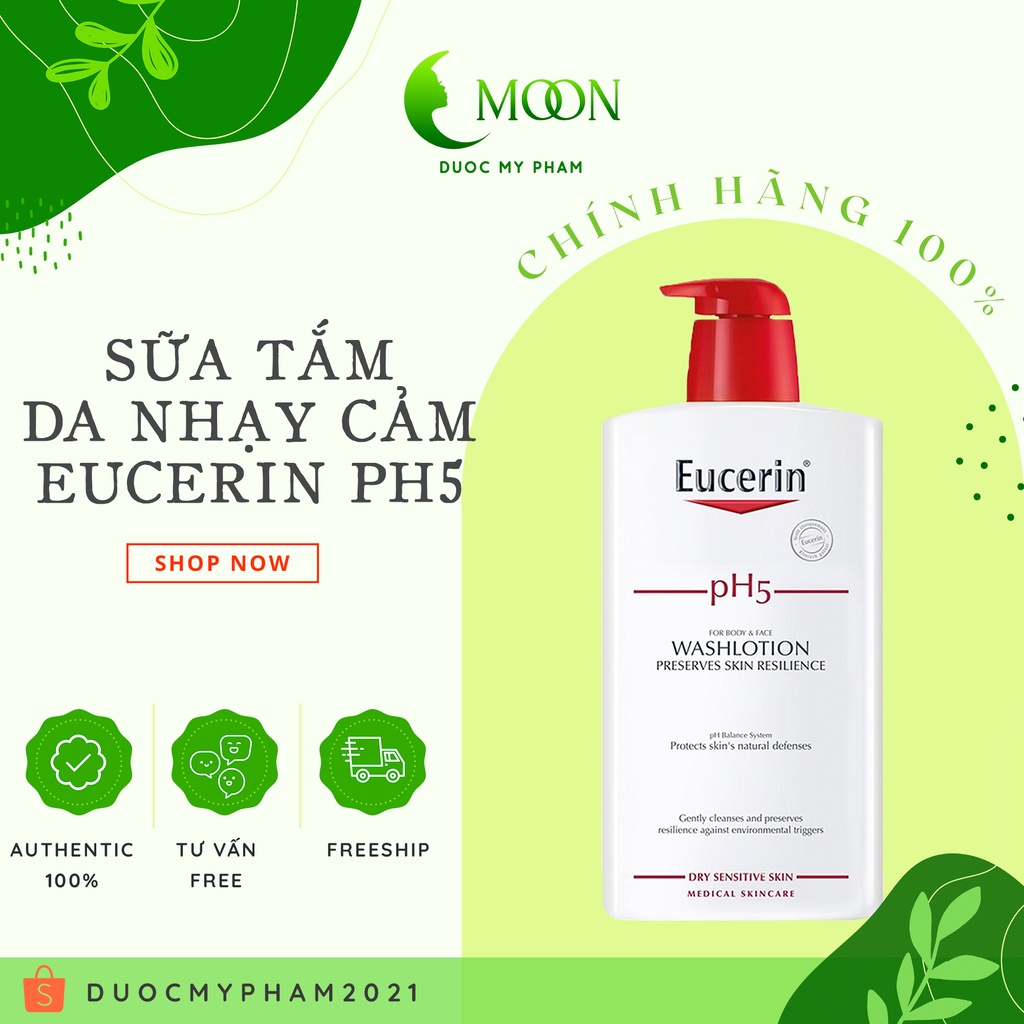 SỮA TẮM VÀ RỬA MẶT DÀNH CHO DA NHẠY CẢM EUCERIN PH5 BODY &amp; FACE WASHLOTION (1L)