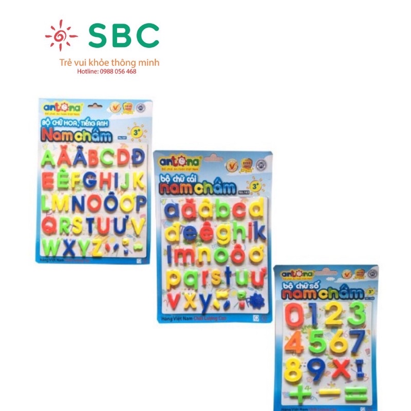 Bộ Chữ Cái / Số / Kí Hiệu Nam Châm Dán Tủ Lạnh Giúp Bé Học Và Phát Âm , Ghép Vần