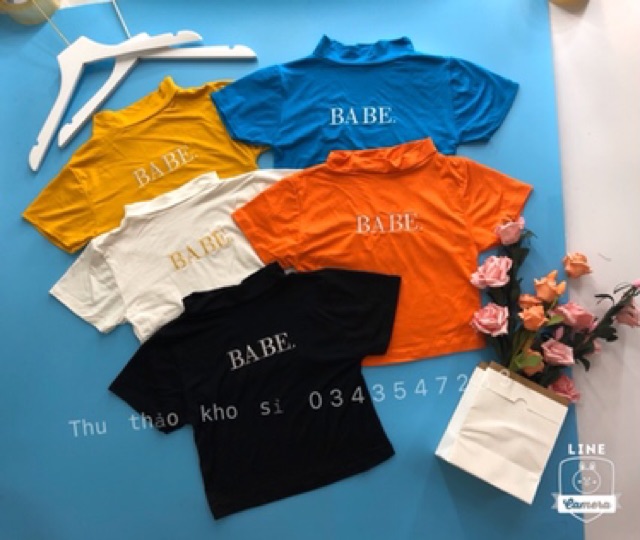 Áo cổ lọ croptop hình chụp thật kèm video