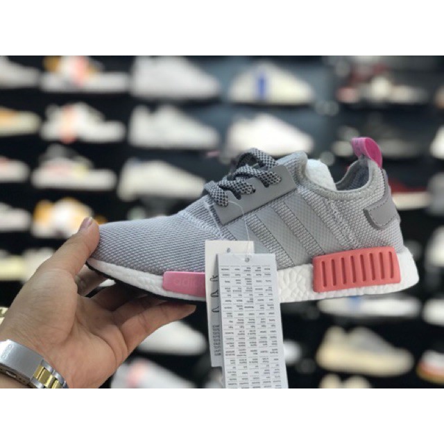 [ hàng bao rẻ ] [Fullbox & Freeship] Giày Nmd R1 Grey Pink (xám ghi)