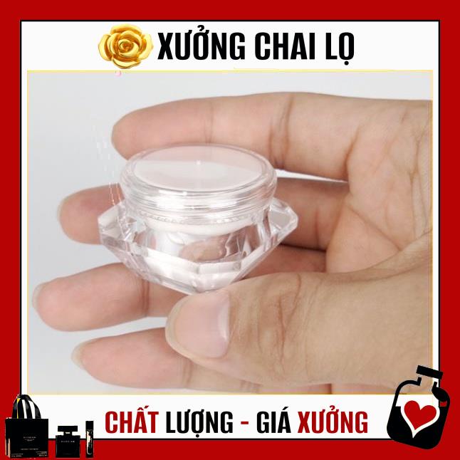 [TOP GIÁ RẺ] Hũ kim cương 10g đựng mỹ phẩm, chiết kem , phụ kiện du lịch