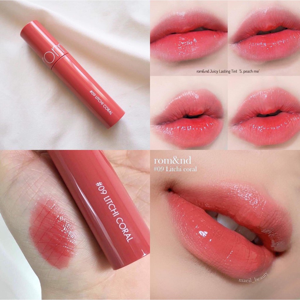 Son Tint Lì Romand Juicy Lasting Tint #09 LITCHI CORAL