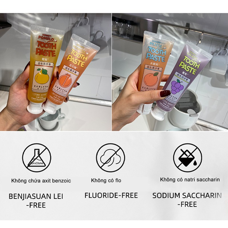 Kem Đánh Răng Earlyth Làm Trắng MAn Toàn Cho Phụ Nữ Mang Thai 100g BOBOTIAO