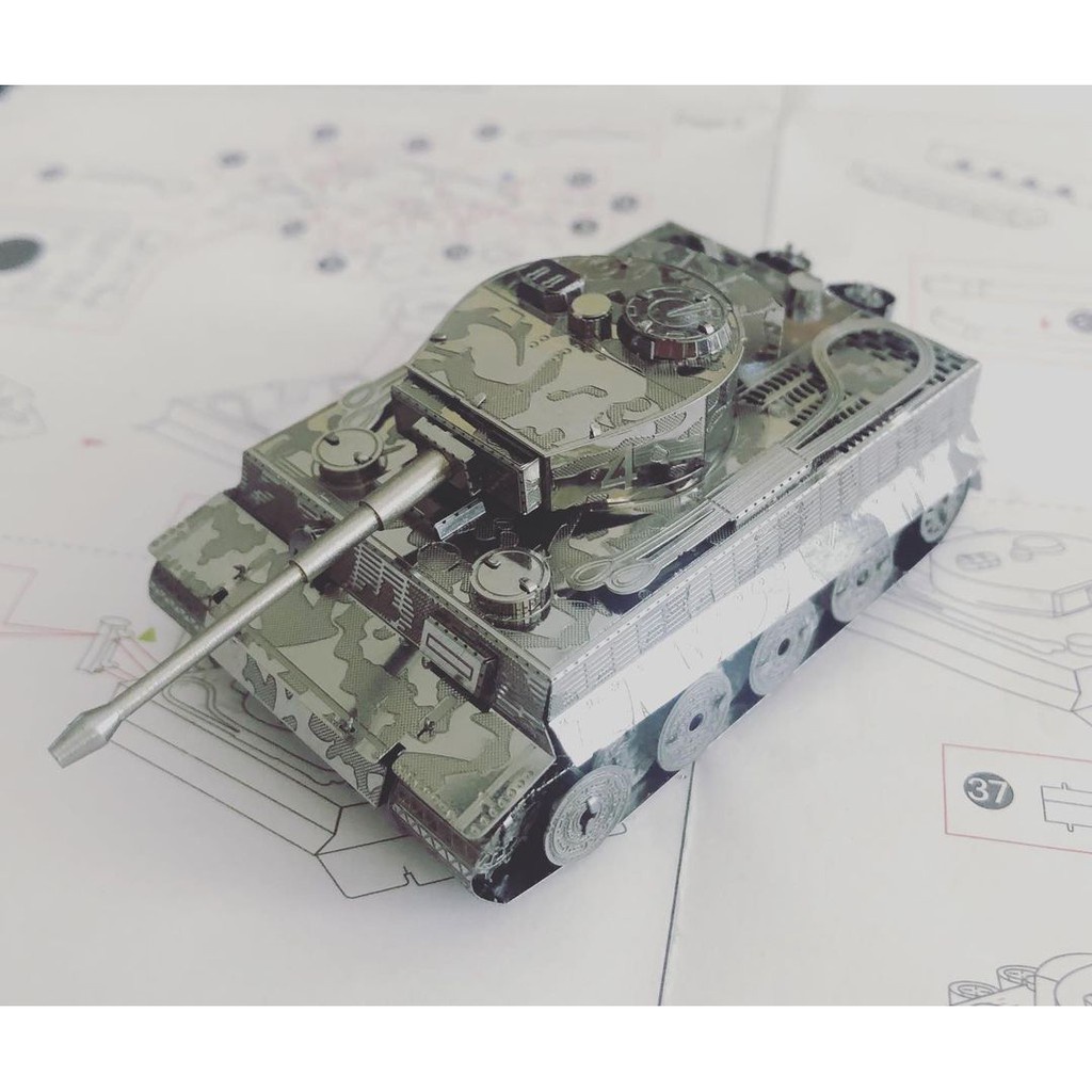 Mô Hình Kim Loại 3D Xe Tăng Tiger 1 Đức Quốc Xã