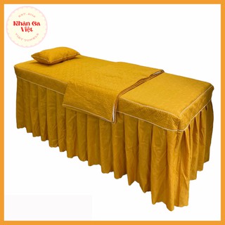 Ga satin trần bông may đo theo kích thước giường của khách.