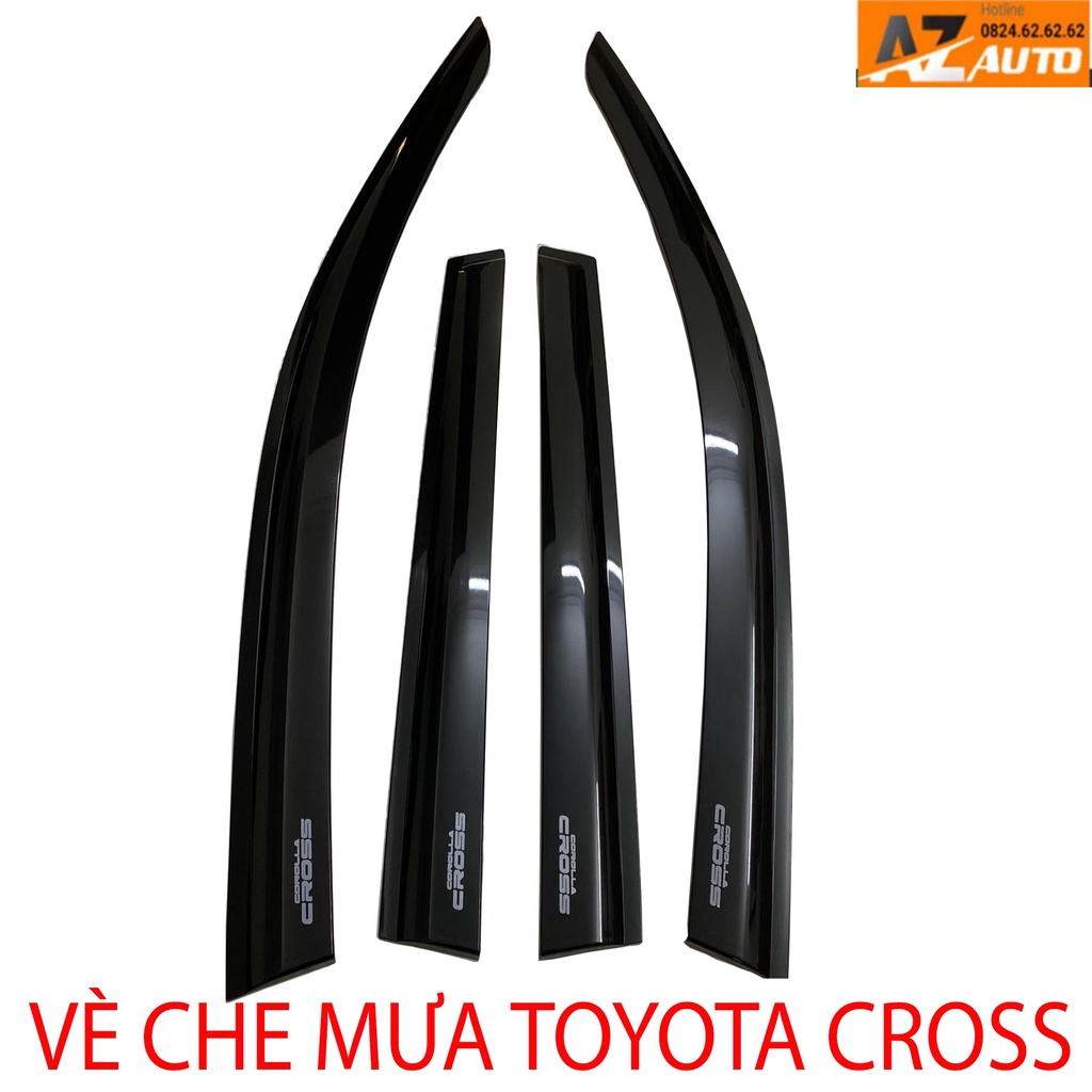 Vè che mưa Toyota Cross - nhựa đen hàng cao cấp