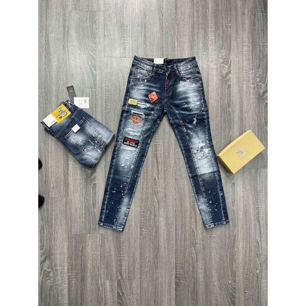 Quần Jean nam 21QJ09-003 Rách Xước Cá Tính Mẫu Mới thiết kế trẻ trung và năng động