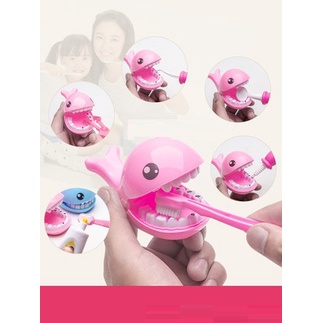 Bộ đồ chơi bác sĩ cho bé có hộp đựng có đèn, ánh sáng, búp bê, cá heo khám răng ,đồ chơi trí tuệ cho bé, trẻ em