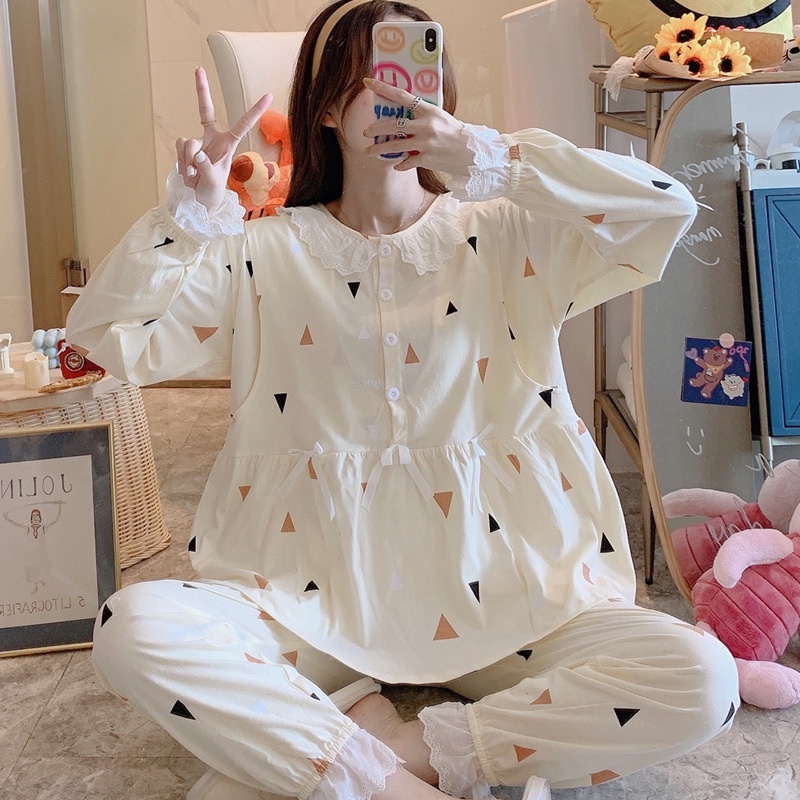 Bộ Mặc Bầu Dài Tay Ở Cữ  Sau Sinh-SAQ200