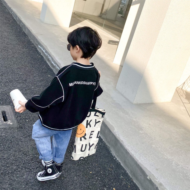 Áo Khoác Bóng Chày Phối Màu Tương Phản Thời Trang Mùa Xuân Cho Bé Trai