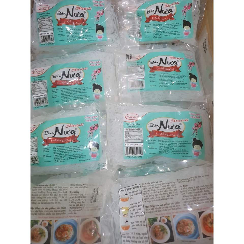Combo 4 gói Bún Nưa Keto Das Vị Nguyên 160g - Gói nhỏ dễ sử dụng