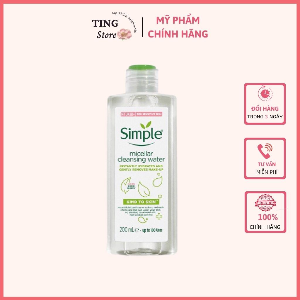 Nước Tẩy Trang Cho Da Nhạy Cảm Simple Kind To Skin