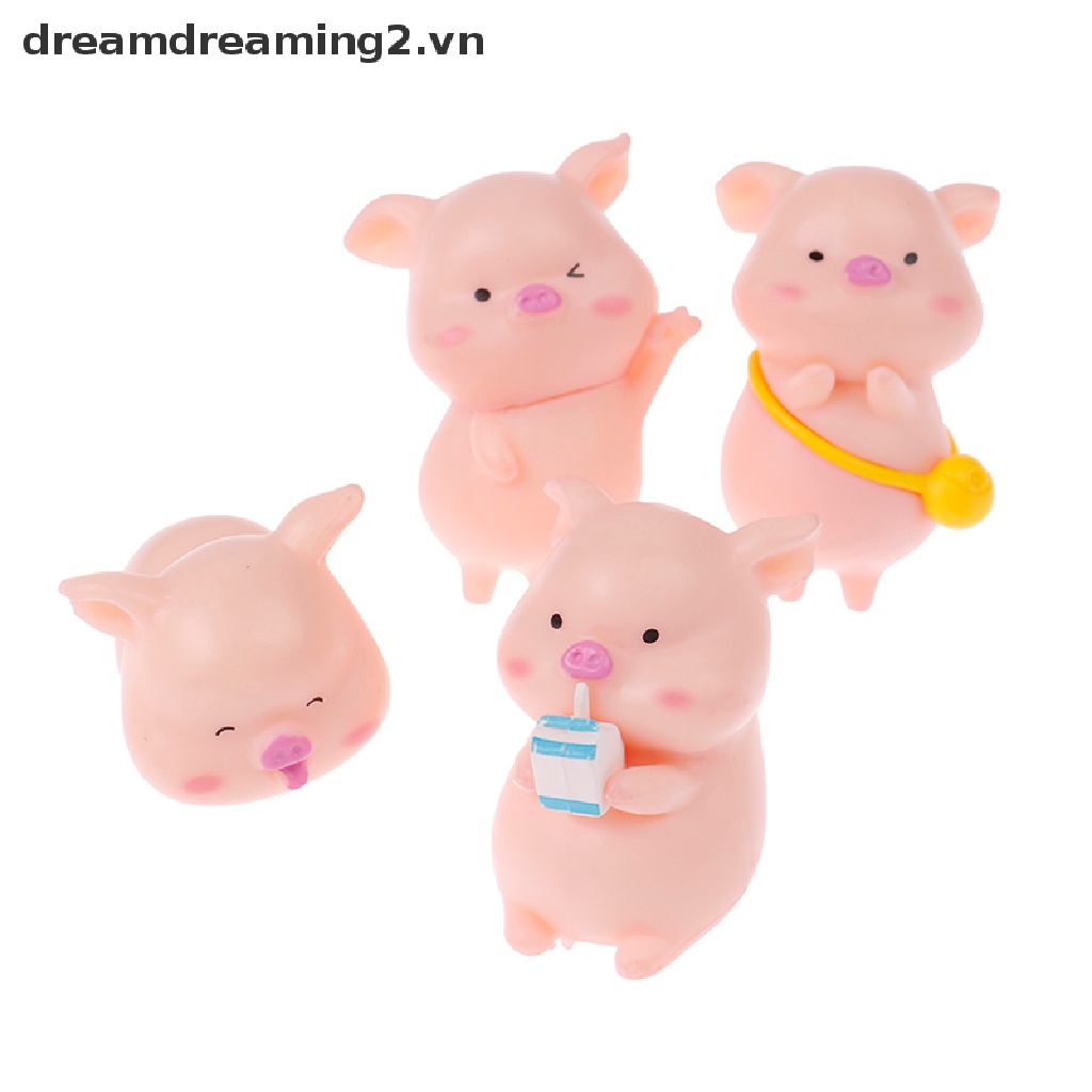 Bộ 6 Mô Hình Chú Heo Nhỏ Dễ Thương Dùng Trang Trí