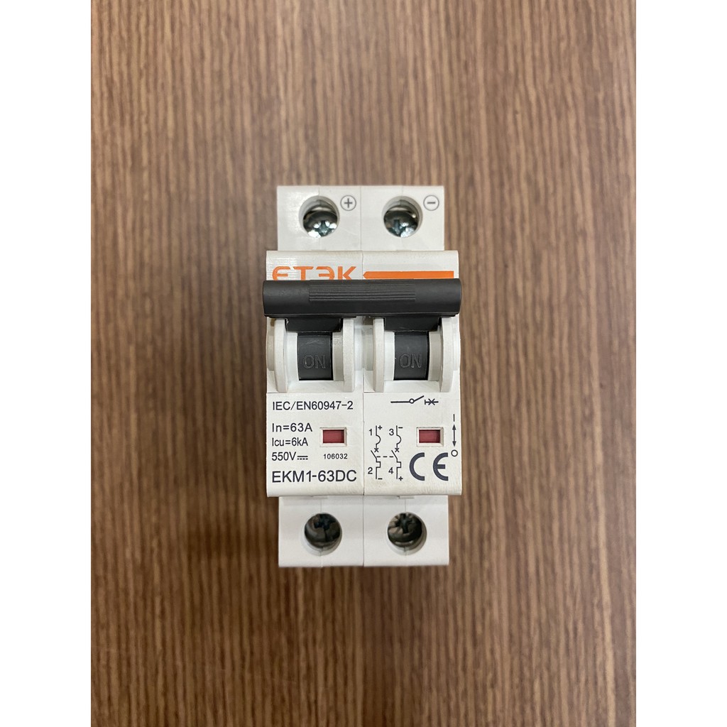 CB DC 500VDC chuyên dụng Solar ETEK 16A 25A 32A 63A