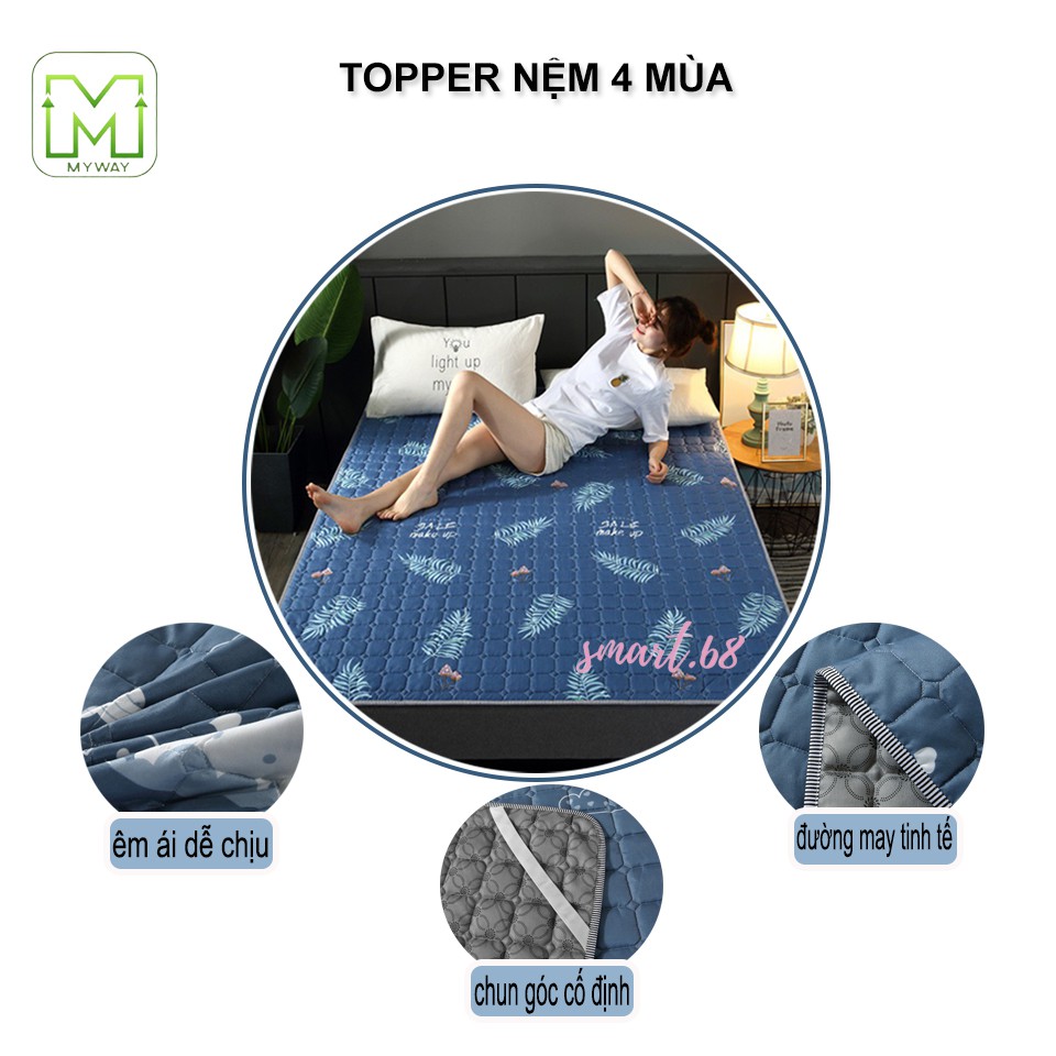 Nệm Mỏng Đệm Mỏng - Toper Nệm Trải Giường Trải Sàn Siêu Mỏng Siêu Mát Cho Cả 4 Mùa,Họa tiết đẹp đa kích cỡ