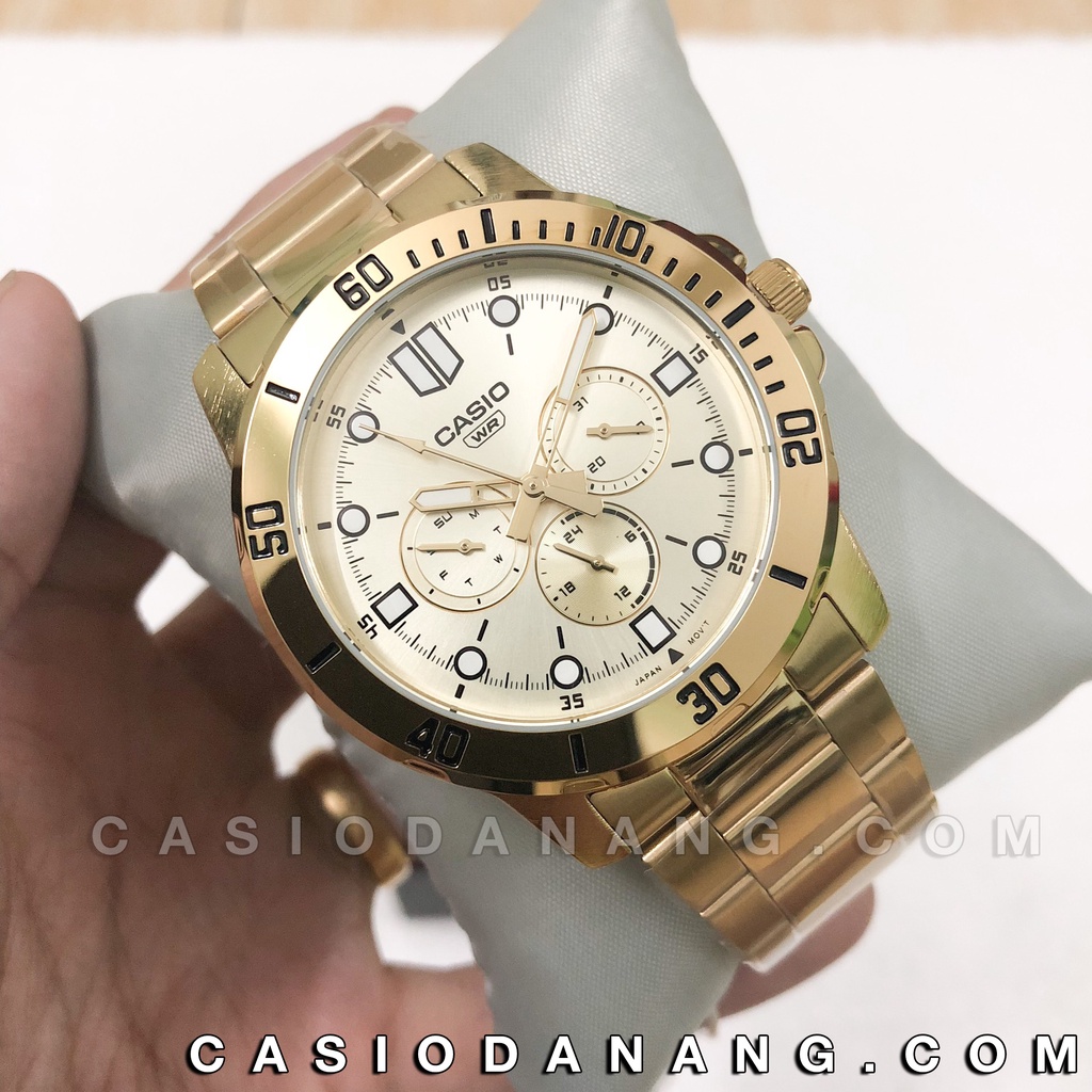 Đồng hồ nam dây kim loại Casio Standard chính hãng Anh Khuê MTP-VD300G-9EUDF (45mm)