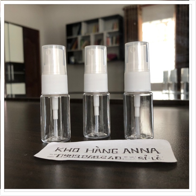 10 CHAI NHỰA TRONG SUỐT 10ML XỊT PHUN SƯƠNG - combo 10 Chai pet nhỏ 10ml xịt sương , chiết mỹ phẩm