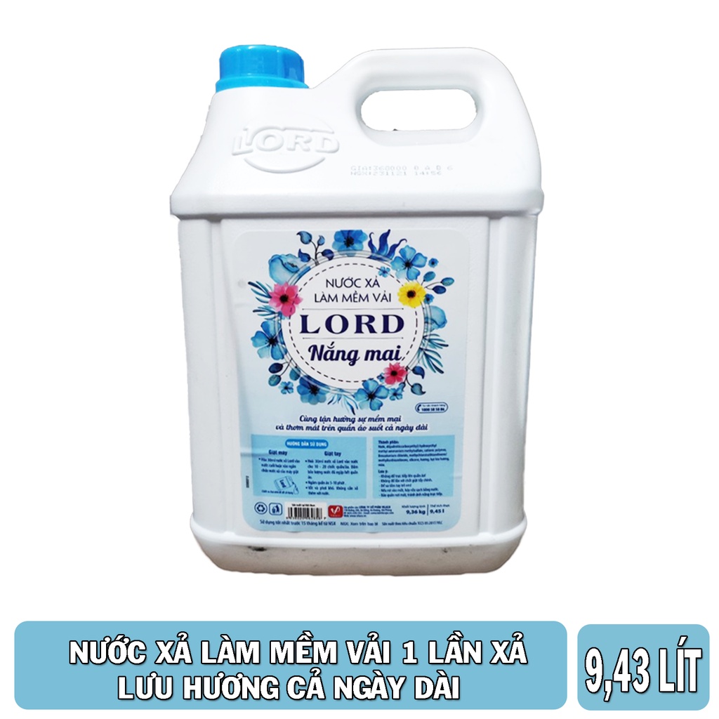 Nước xả làm mềm vải Lord tinh dầu Lavender 10kg - Siêu tiết kiệm