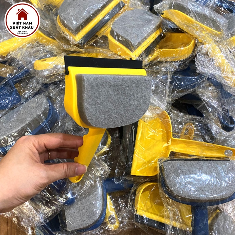 Bàn Chải Vệ Sinh Cửa Kính Hai Mặt [2 in 1] Tiện Lợi Dễ Dùng Có Tay Cầm Chống Trượt