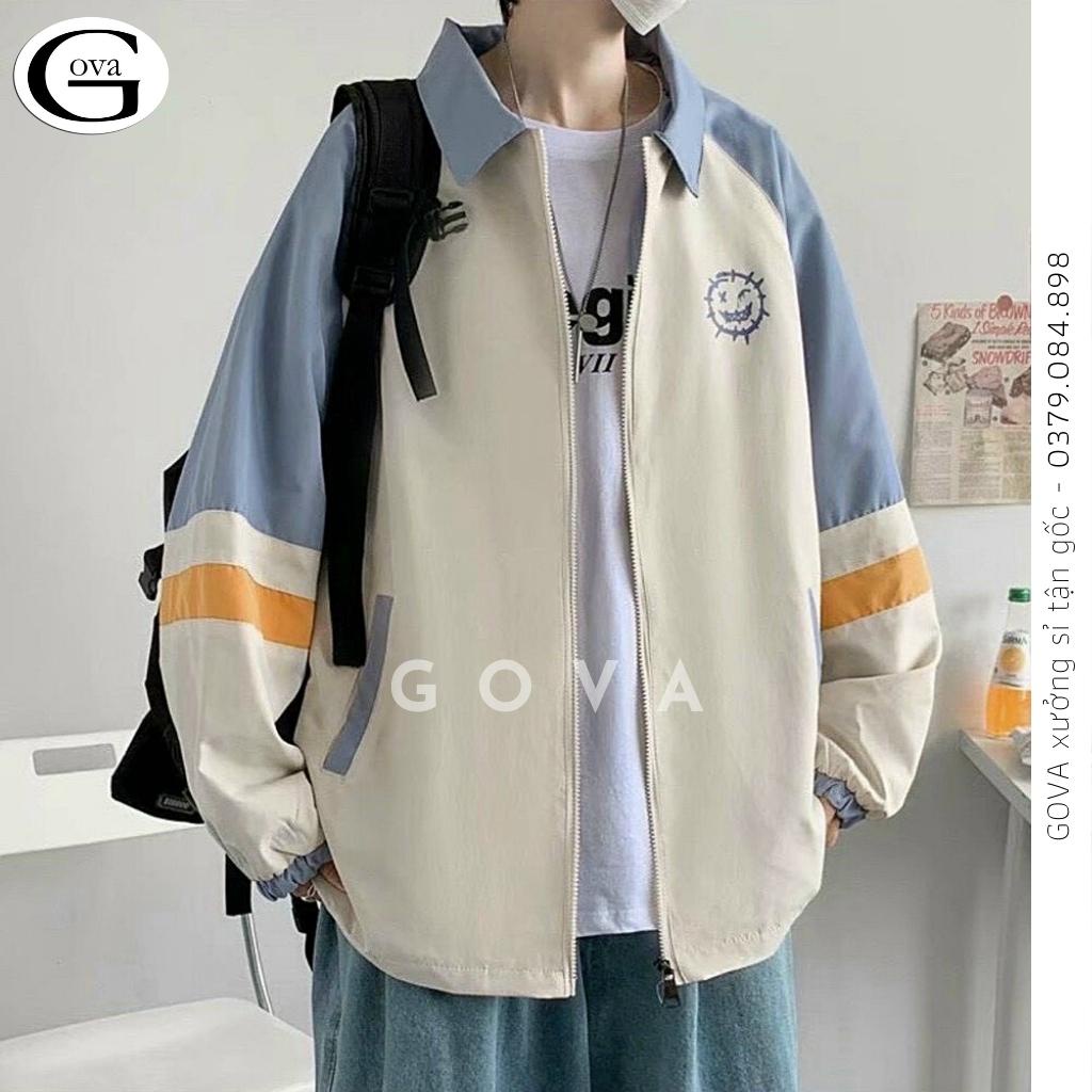 Áo Khoác Dù VIRUT CƯỜI 2 Lớp Form Rộng Nam Nữ Unisex, Áo Gió Bomber Bóng Chày Chống Nắng Ulzzang GOVA