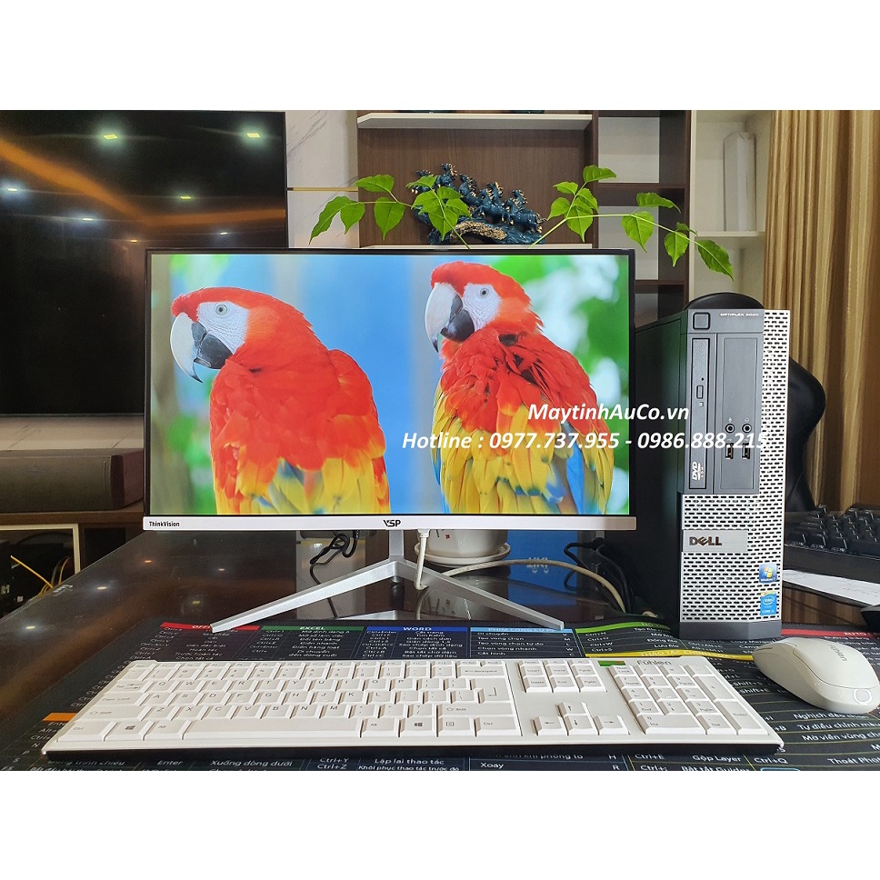 Bộ máy tính Để bàn Dell Core i7 - i5 - i3 Ram 8Gb/16Gb SSD 120GB Vàn Màn hình Full Viền VSP 22 inch - Tặng bàn phím chuộ