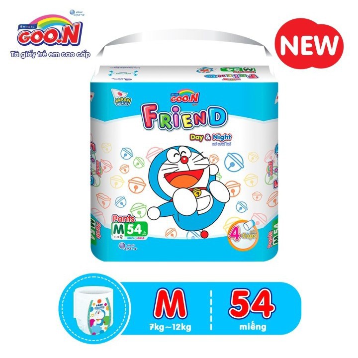 Bỉm Quần Goon friend Mẫu Mới Tặng 6 miếng [M54, L46,XL40,XXL34]