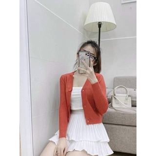 Áo khoác len nữ khoác mỏng tay dài