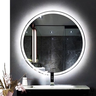 Gương Led tròn cảm ứng thông minh, Gương trang điểm bàn phấn, Gương phòng tắm hoặc decor phòng ngủ