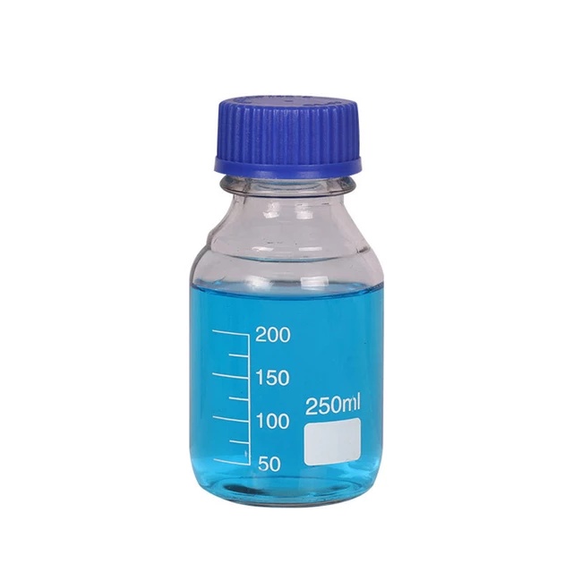 Chai thủy tinh trung tính, chai thủy tinh trắng nắp vặn xanh 100ml 250ml 500ml 1000ml đựng hóa chất, dược liệu, mỹ phẩm