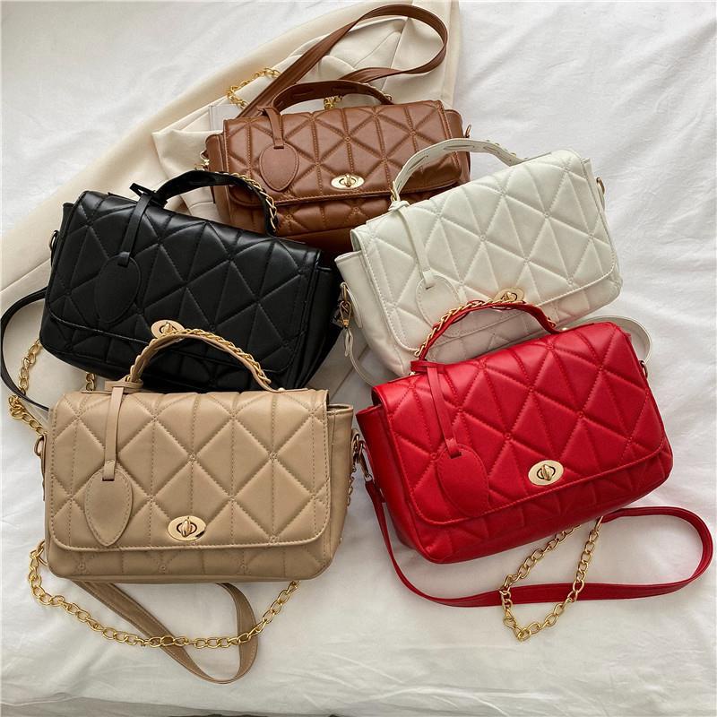 Túi Xách JASMIN NOIR Tote Dây Đeo Xích In Họa Tiết Kẻ Sọc Thời Trang Cho Nữ