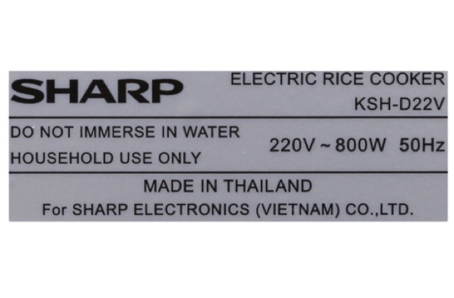 🤝Nồi cơm nắp rời Sharp KSH-D22V