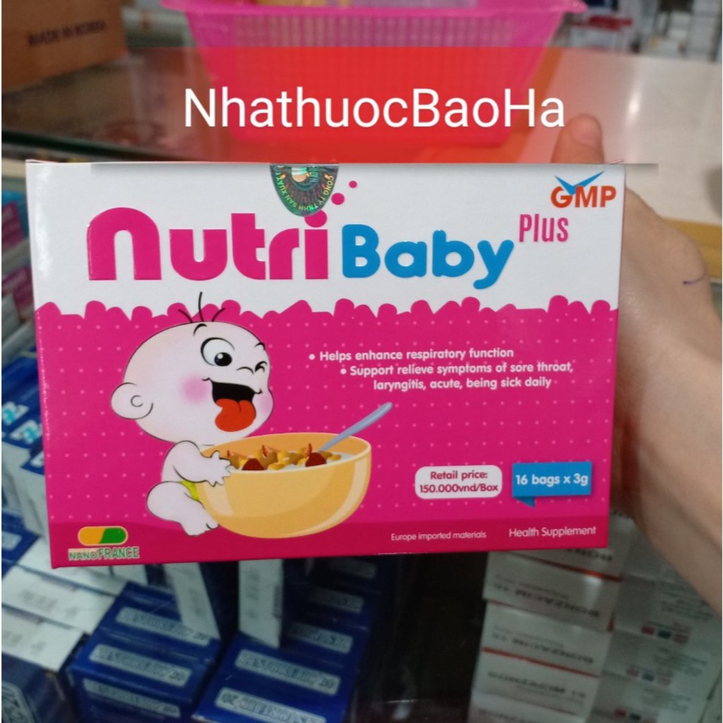 Cốm vi sinh NUTRIBABY PLUS - Hỗ trợ tăng cân,tăng cường hô hấp cho bé