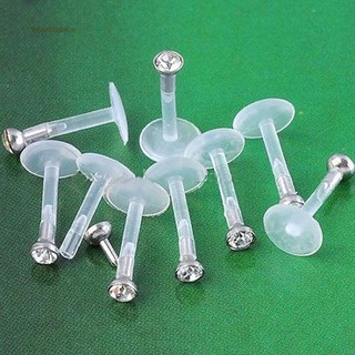 Set 10 khuyên xỏ môi Acrylic trong suốt cá tính