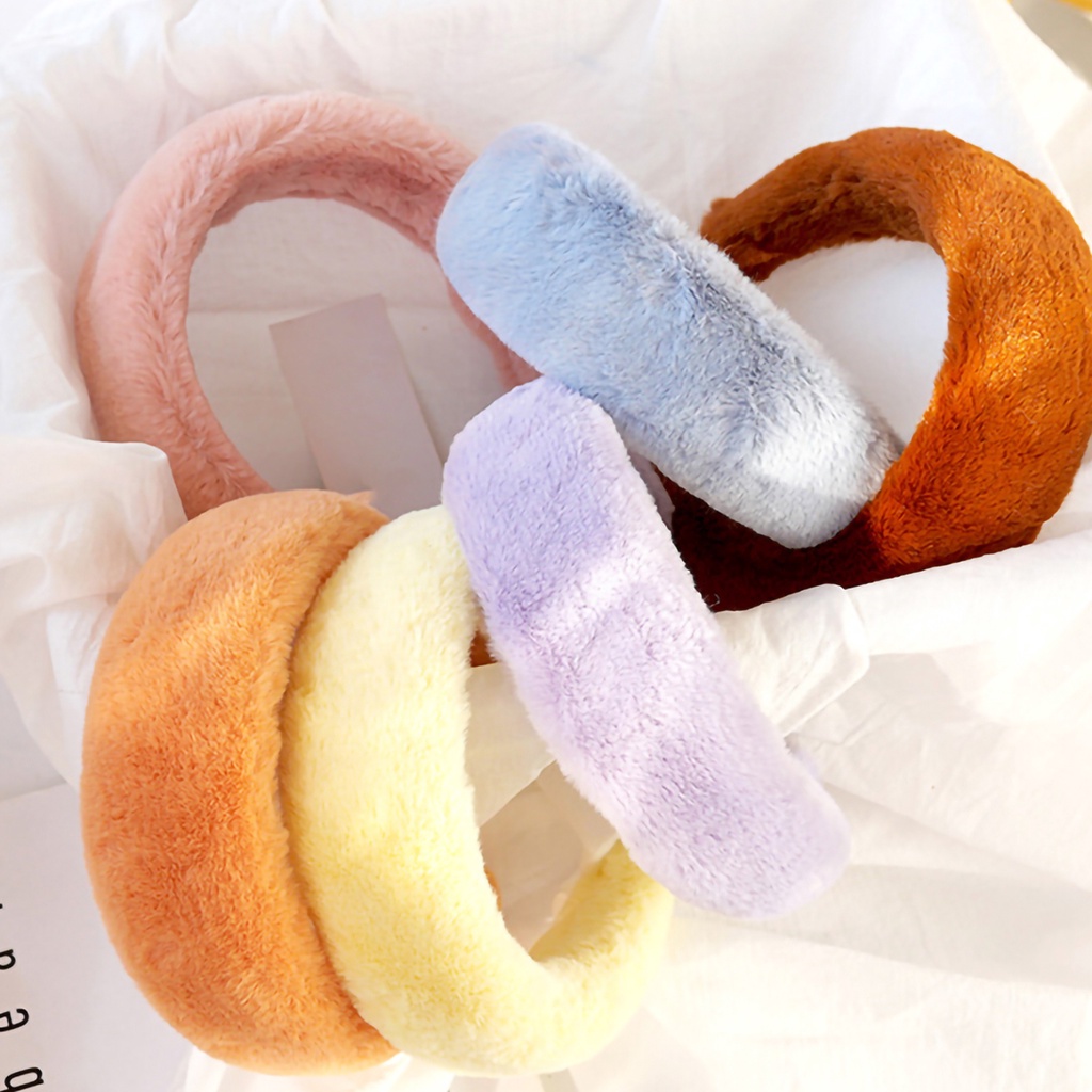 Băng đô cài tóc hình chữ U bằng vải lông thời trang cho nữ