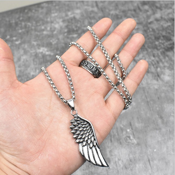 Dây Chuyền Nam Nữ Titan Angel Wing - Vòng Cổ Nam Nữ - [ FREE SHIP ]