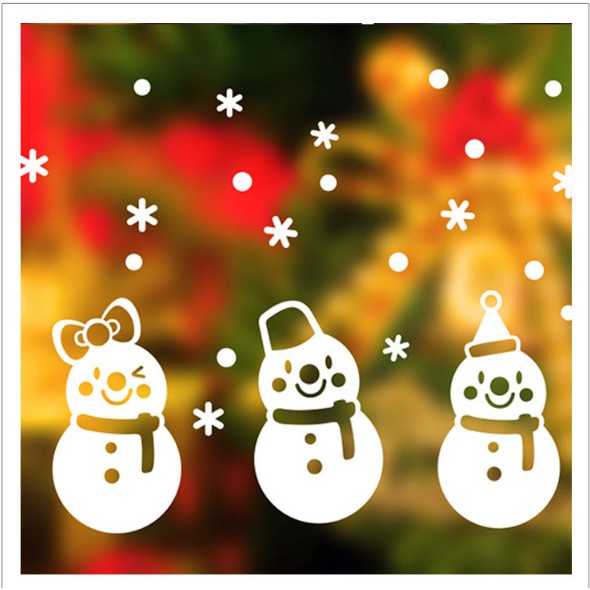 Decal trang trí tường Noel - 4 Ông Người Tuyết đáng yêu