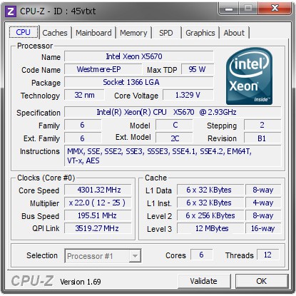 Intel Xeon X5670 socket 1366, 6 nhân 12 luồng, tubor 3.33GHZ | WebRaoVat - webraovat.net.vn