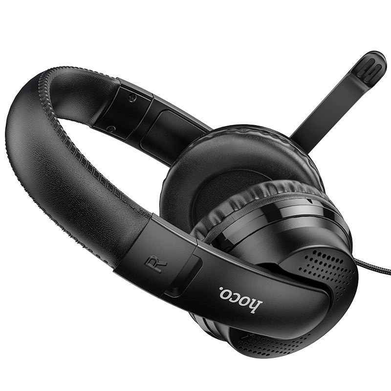 Tai nghe chụp tai có mic game hoco W103 điều chỉnh âm lượng chơi game pubg liên quân trên PC máy tính điện thoại