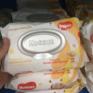 Khăn giấy ướt huggies có mùi hương cacao & bơ hạt mỡ 72 miếng/gói