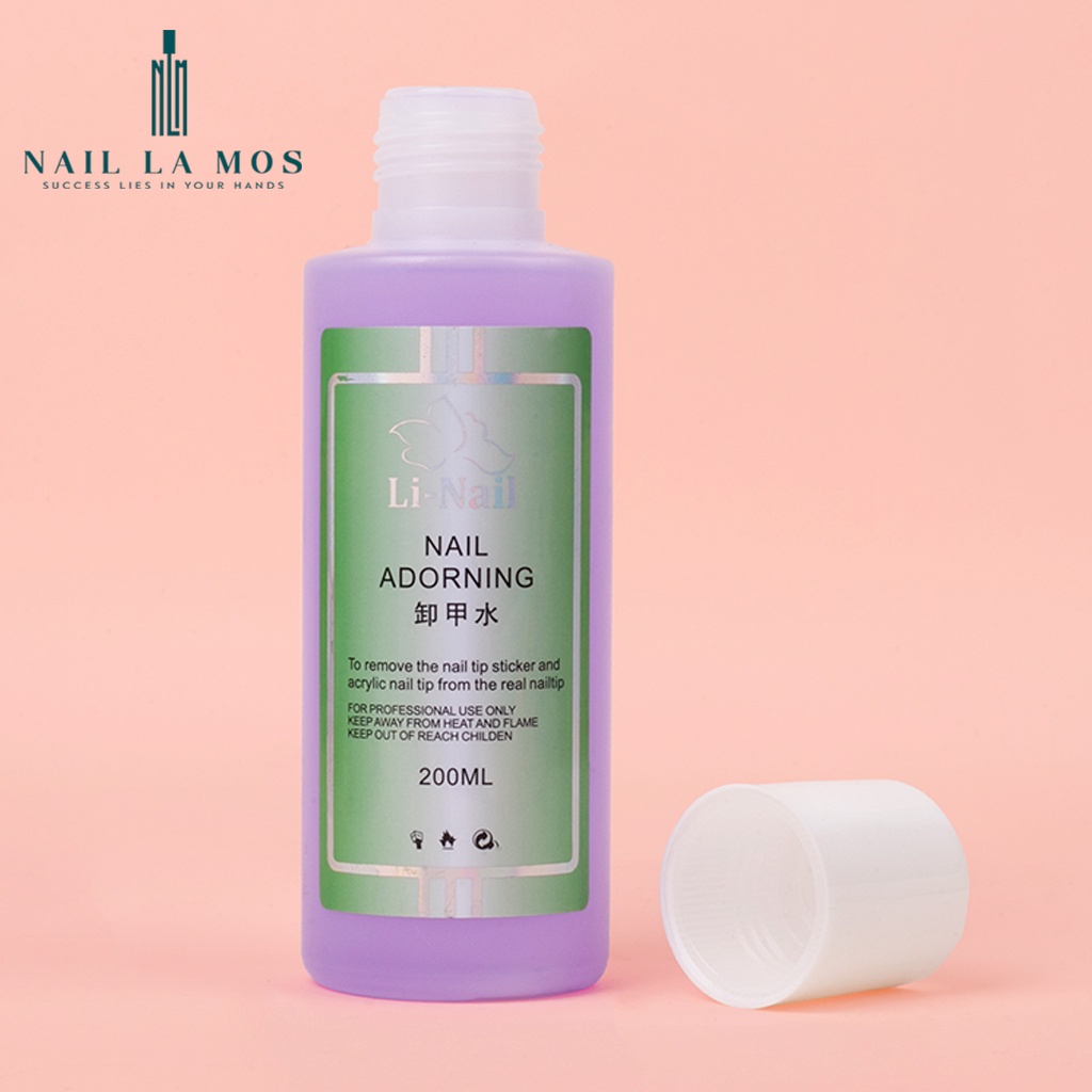 Nước ủ phá móng gel Li-nail chính hãng (200ml), phá móng rất nhanh và an toàn