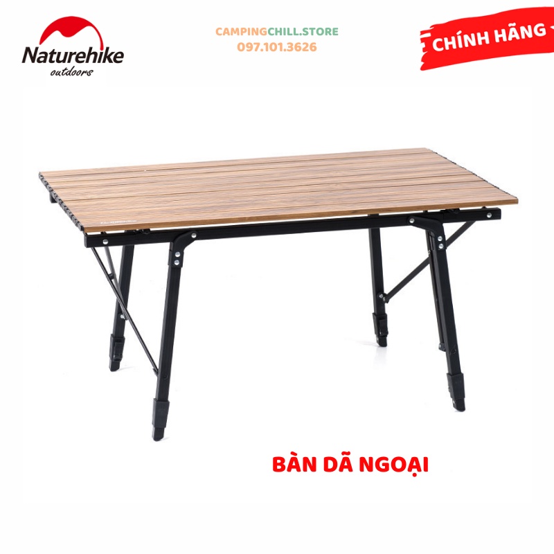 BÀN DÃ NGOẠI, CẮM TRẠI, PICNIC GẤP GỌN, THAY ĐỔI CHIỀU CAO NATUREHIKE NH19Z003-D