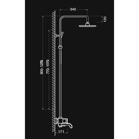 Bộ sen cây tắm đứng nóng lạnh KOSKO inox sus 304 tròn lệch (Bảo hành toàn quốc 2 năm), vòi sen tăng áp