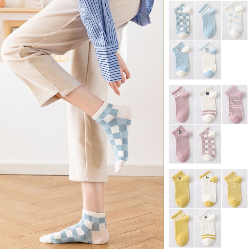Set tất ngắn cổ hoa tiết ulzzang (set 5 tất)