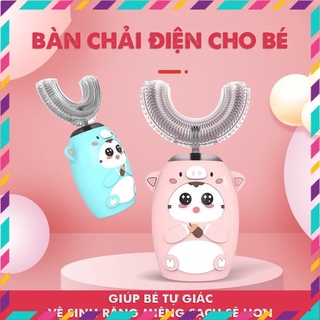Bàn chải điện trẻ em chữ U Maser V6 - dòng máy bàn chải đánh răng điện cho bé cực tốt được khuyên dùng - Tặng kem