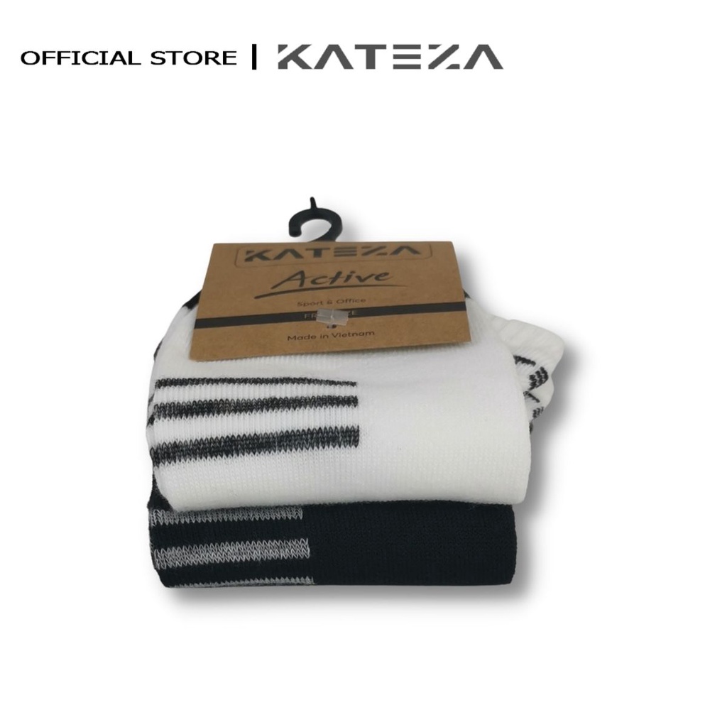 Tất Ngắn Nam KATEZA chất liệu cotton 2 màu cơ bản dày dặn chống mùi kháng khuẩn