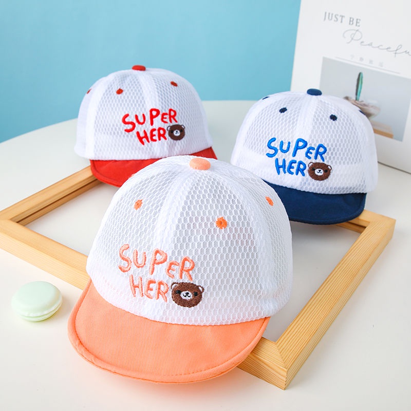 Nón Phối Lưới Thoáng Khí Thời Trang Mùa Hè Cho Bé 3-6-9 Tháng 1-2 Tuổi